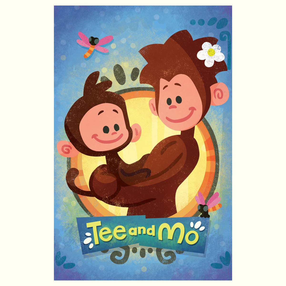Tee and Mo Art Print: Tee and Mo