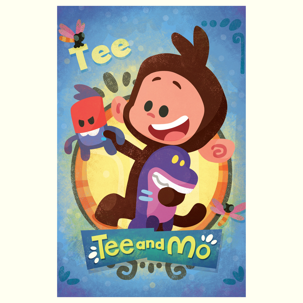 Tee and Mo Art Print: Tee