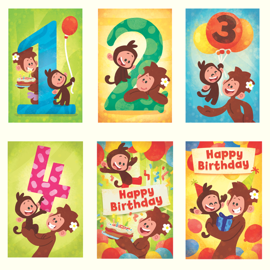 Birthday Card - 6 Card Bundle