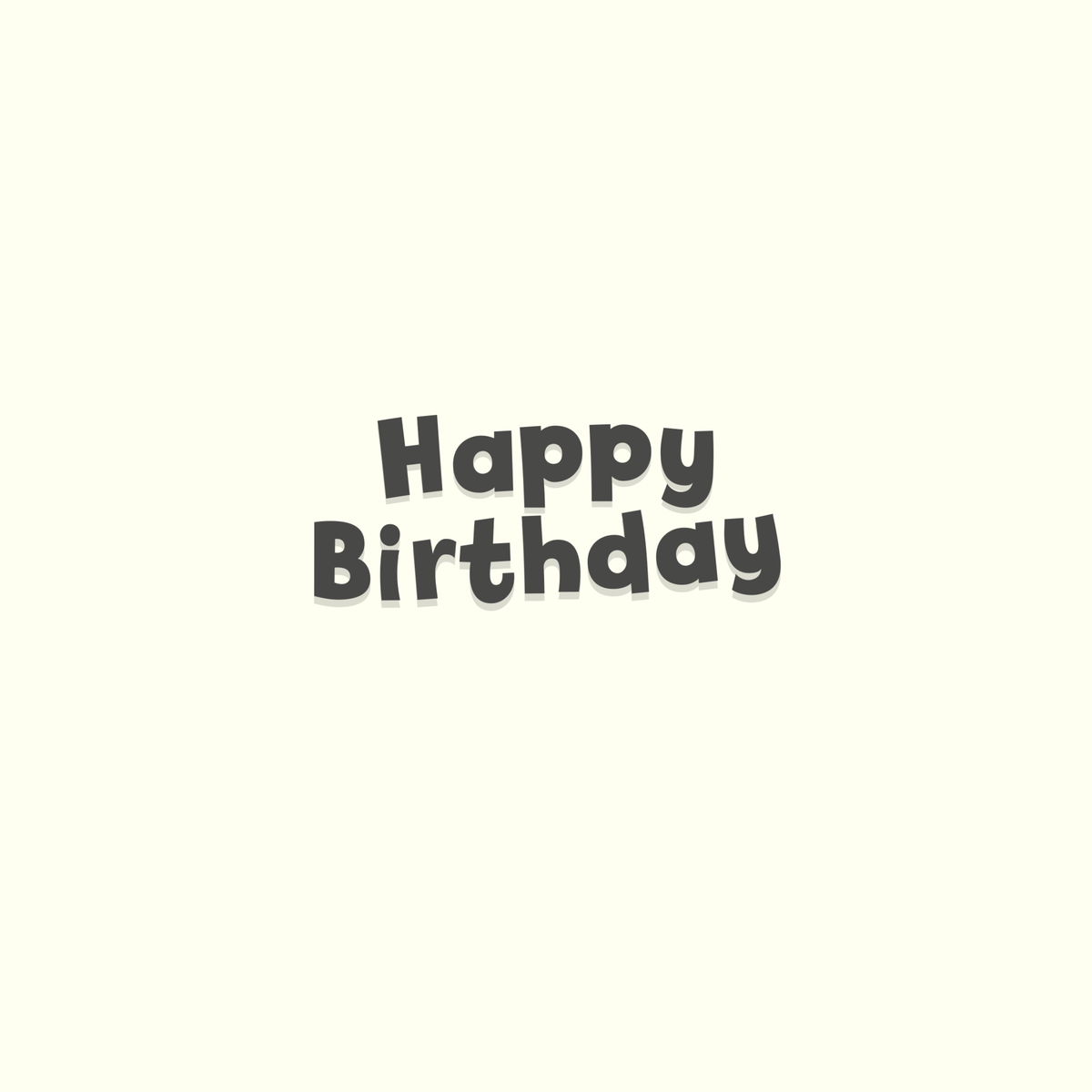 Birthday Card - Yellow