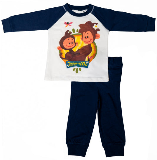 Tee and Mo Hug Pyjamas in Blue